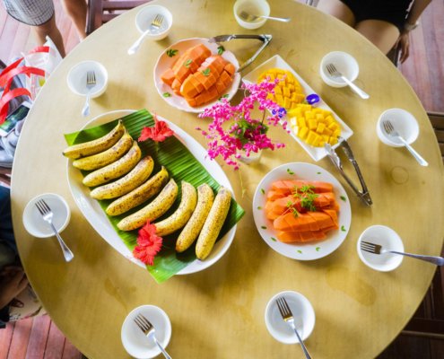 breaking fast with fruits